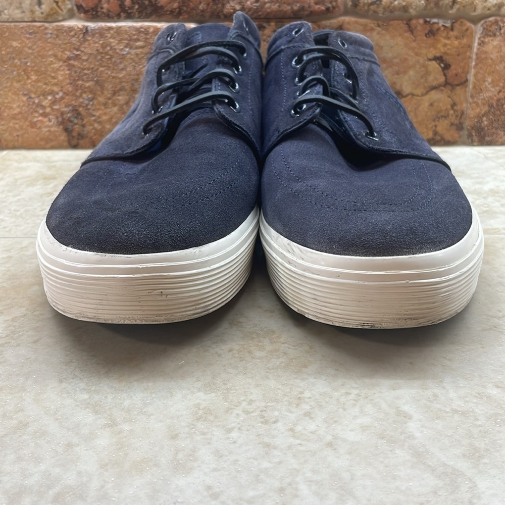 Polo Ralph Lauren Blue Sneakers Size 10.5 D Faxon Mid II Suede Lace Up Shoes - Picture 5 of 15